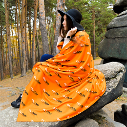 Плед флисовый с односторонней полной запечаткой