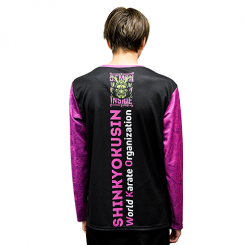 Футболка с полной запечаткой мужская, модель с длинным рукавом, материал ложная сетка