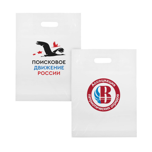 Пакет белый, с печатью (3+2)