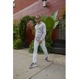 Толстовка на молнии с капюшоном унисекс BNC Inspire (Organic), белая