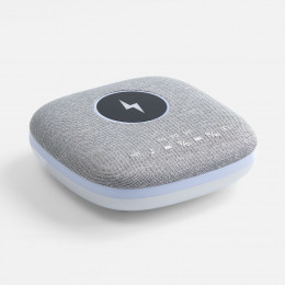 Bluetooth-колонка с беспроводной зарядкой и подсветкой Terrafonic, серая