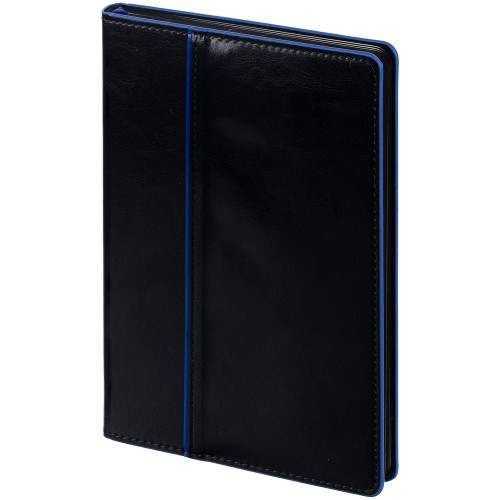 Ежедневник Alanis, недатированный, черный с синим