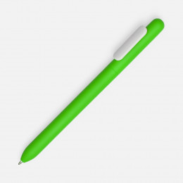 Ручка шариковая Swiper Soft Touch, зеленая с белым