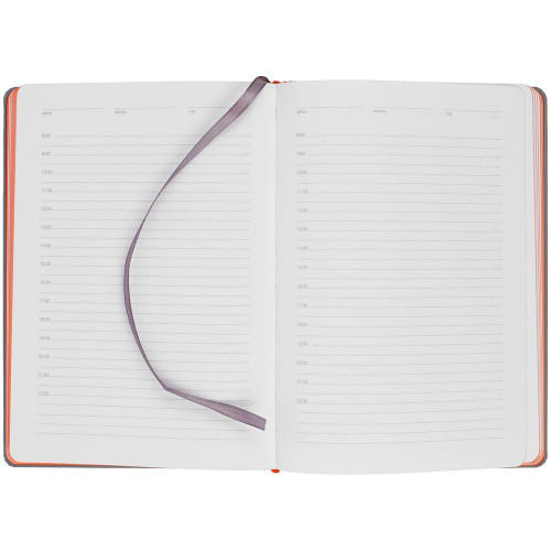 Ежедневник Spain Shall на заказ, недатированный, серый с оранжевым