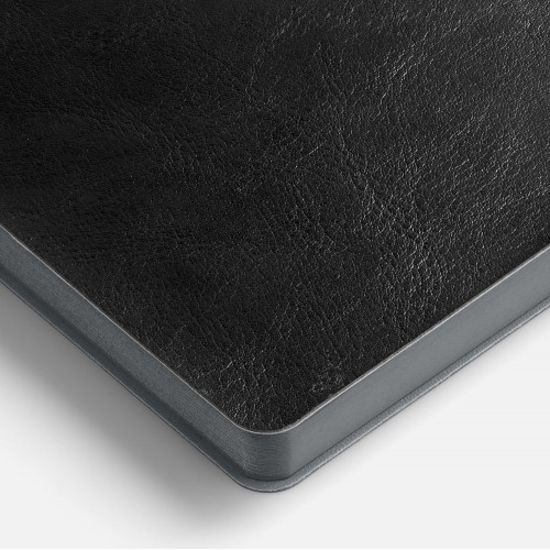 Ежедневник Doppio, недатированный, черный с серым