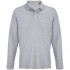 Рубашка поло унисекс с длинным рукавом Pacific LSL, серый меланж
