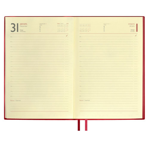 Ежедневник Merida, датированный, красный