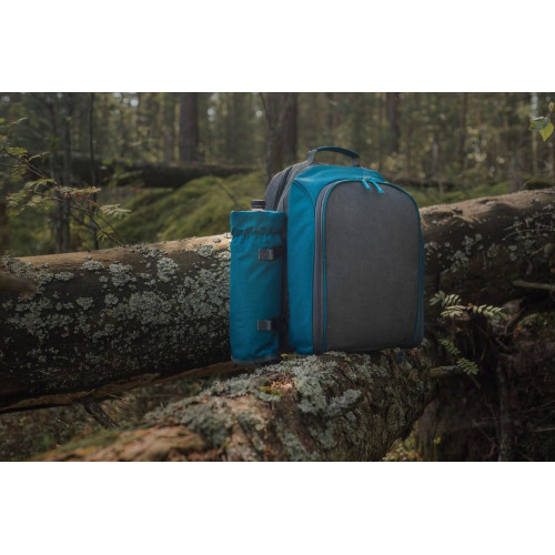 Набор для пикника Fridag на 2 персоны, темно-синий с серым