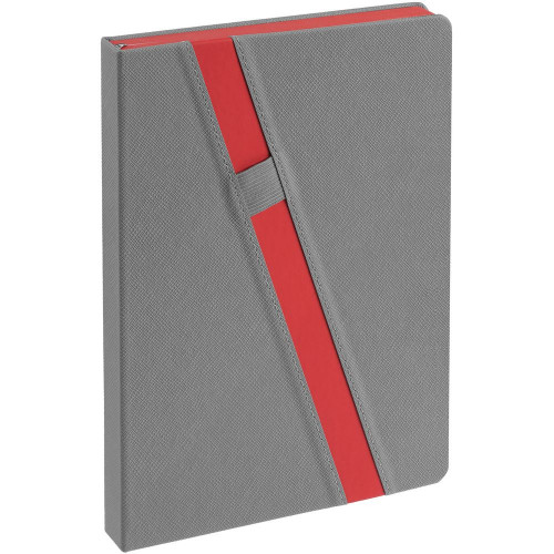 Ежедневник Rubikon на заказ, недатированный серо-красный
