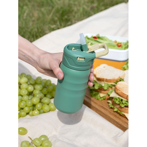 Термобутылка Fujisan 2.0 без логотипа, зеленая