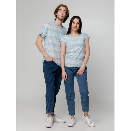 Футболка мужская Rayet двусторонняя, голубая с зеленым