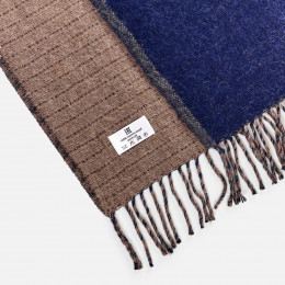 Плед Devika, синий с бежевым