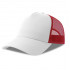 Бейсболка RAPPER COTTON-S, п. заст, 5 клин, белый/красный, 100% хлопок/100% полиэстер, 280 г/м2