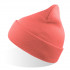 Шапка вязаная  двойная Wind-S, коралловый, 100% переработанный полиэстер