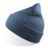 Шапка вязаная  двойная Wind-S, серо-голубой, 100% переработанный полиэстер